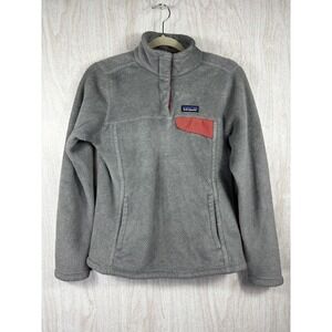 Patagonia Re-Tool Snap-T Pullover Womens M Gray Polartec Fleece Gorpcore